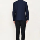 Oxford Blue Velvet Sherwani Set