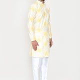 Soft Yellow Rayon Kurta Set With Digital Print