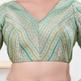 Seafoam Green Jacquard Blouse