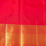 Bright Pink Floral Kanjivaram Silk Saree