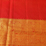 Rich Red Floral Kanjivaram Silk Saree