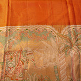 Golden Floral Meenakari Kanjivaram Silk Saree