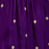 Royal Purple Chinon Silk Embroidered Kurta Set