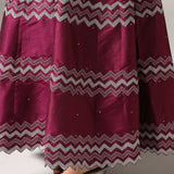 Purple Raw Silk Anarkali Set