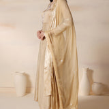 Golden Silk Anarkali Set