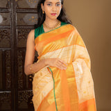 Pastel Yellow Kanjivaram Silk Saree