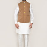 Brown Rayon Plain Jacket