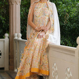 Multicolour Cotton Printed Anarkali Set