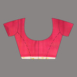 White Pure Silk Saree With Floral Paint