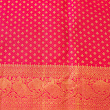 Deep Pink Floral Kanjivaram Silk Saree