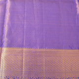 Bright Blue Floral Kanjivaram Silk Saree