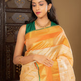 Pastel Yellow Kanjivaram Silk Saree