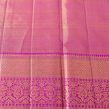 Bright Purple Floral Kanjivaram Silk Saree