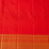 Bright Red Floral Kanjivaram Silk Saree