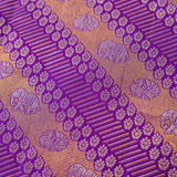 Purple Floral Kanjivaram Silk Saree