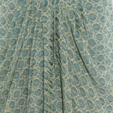 Green Georgette Cape Inner And Dhoti Set