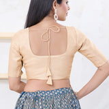 Pastel Cream Solid Tissue Blouse