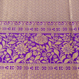 Golden Floral Kanjivaram Silk Saree