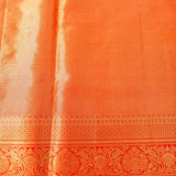 Golden Red Zari Woven Kanjivaram Silk Saree