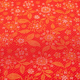 Bright Red Floral Kanjivaram Silk Saree