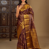 Mulberry Purple Kanjivaram Silk Saree