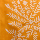 Squash Yellowish Orange Pure Silk Saree With Printed Design