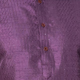 Purple Silk Blend Embroidered Kurta Set