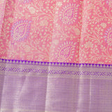 Pink Floral Kanjivaram Silk Saree