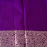 Purple Floral Kanjivaram Silk Saree