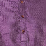 Purple Silk Blend Embroidered Dhoti Set