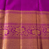 Purple Floral Kanjivaram Silk Saree