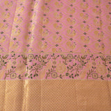 Dark Green Floral Kanjivaram Silk Saree