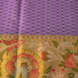 Pinkish Orange Floral Kanjivaram Silk Saree