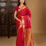Deep Pink Kanjivaram Silk Saree