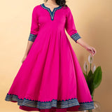 Artyclick Crimson Rayon Gotta Work Anarkali Set