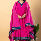 Artyclick Crimson Rayon Gotta Work Anarkali Set