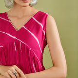 Light Wine Chiffon Leheriya Printed Palazzo Set