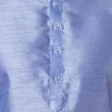 Sky Blue Solid Dupion Silk Kurta