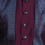 Deep Purple Solid Jacquard Sherwani Set
