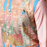 Soft Pink Cotton Blend Kurta Set With Nehru Jacket