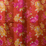 Cream Tussar Silk Saree With Vibrant Floral Prints