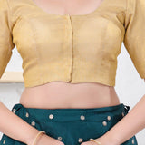 Pastel Gold Solid Tissue Blouse