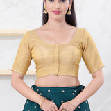 Pastel Gold Solid Tissue Blouse