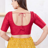 Pinkish Maroon Solid Dupion Silk Blouse