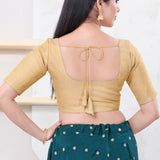 Pastel Gold Solid Tissue Blouse