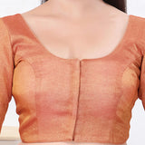 Copper Orange Solid Tissue Blouse