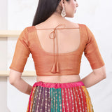 Copper Orange Solid Tissue Blouse