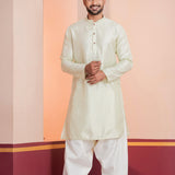 Pale Green Silk Blend Embroidered Patiala Set