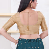 Golden Cream Banarasi Brocade Blouse