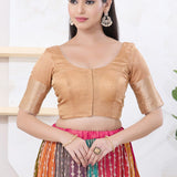 Pastel Gold Banarasi Brocade Blouse